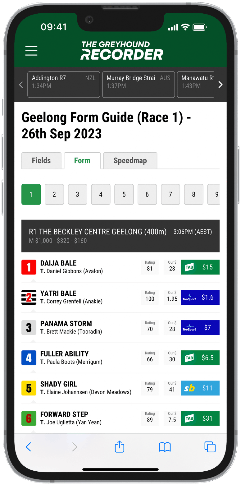 The Greyhound Recorder mockup
